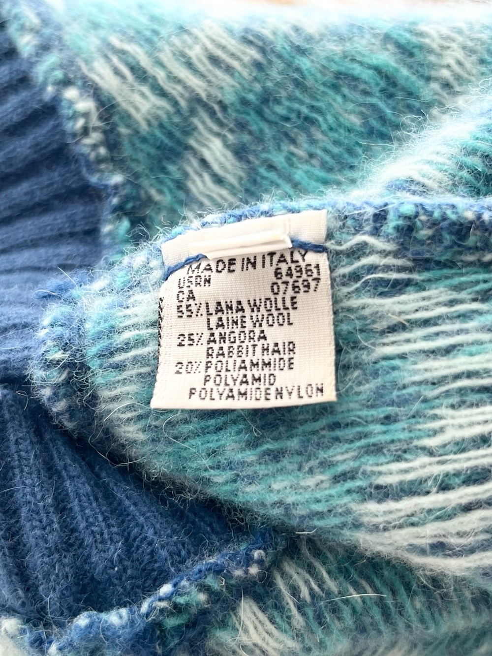 Benetton fair isle wool angora sweater made in Italy - Picture 11 of 16